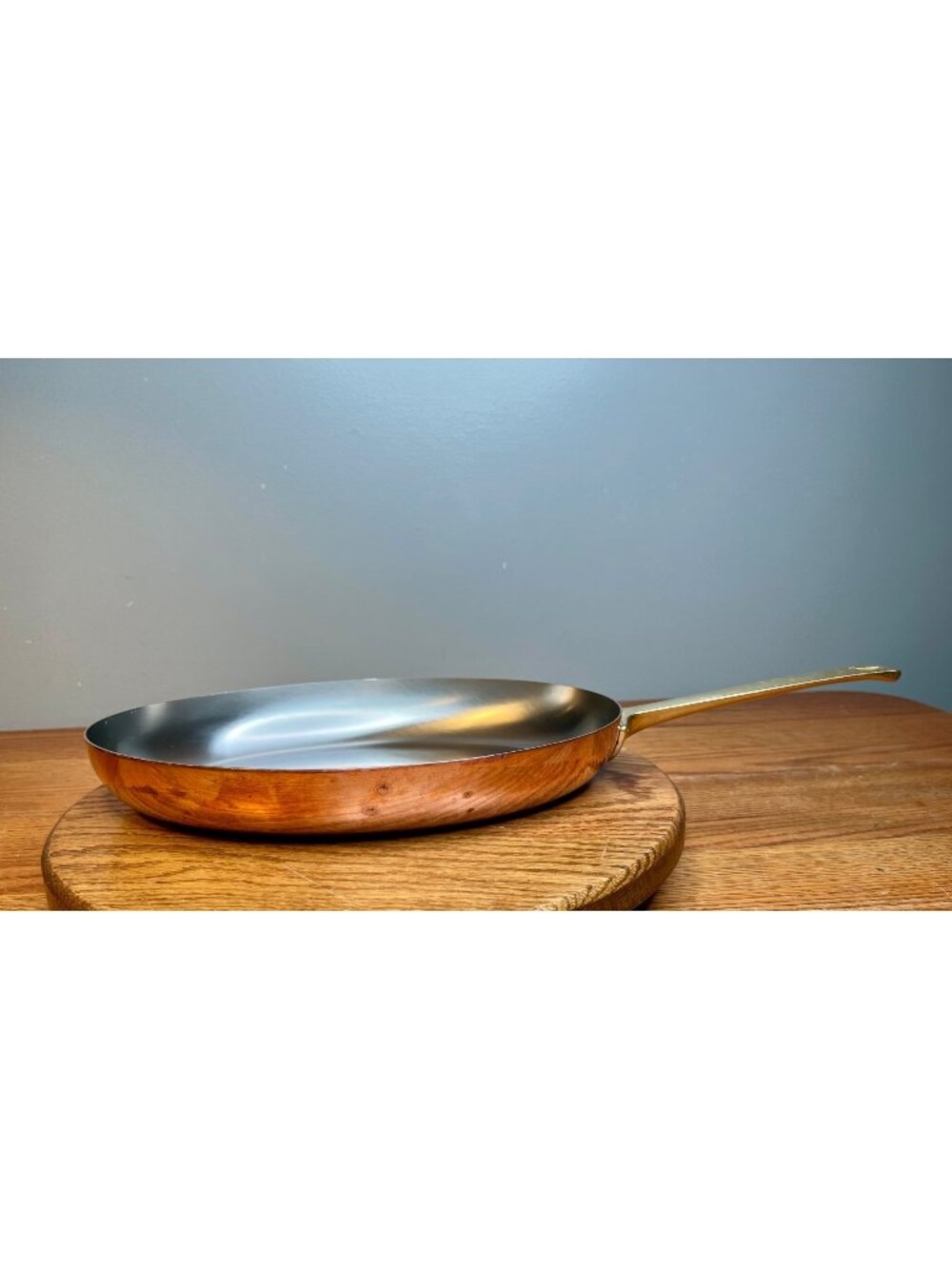 Paul Revere  1801 Signature Edition 12" Fish  Pan, Copper, Stainless Steel & Bra